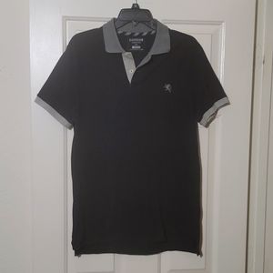 🔵 Express Mens Polo Black - Size M Fitted